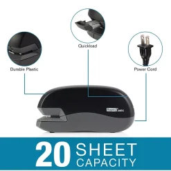 Rapid Fixativ 20EX Automatic Electric Desktop Stapler, 20 Sheet Capactiy, Black (73126)