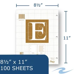 Roaring Spring Engineer Calculation 1-Subject Computation Notebooks, 8.5" x 11", Graph Ruled, 100 Sheets, Manila (95182)