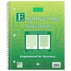 Roaring Spring Paper Products Signature 1-Subject Professional Notebooks, 8.5" x 11", Graph Ruled, 80 Sheets, Green (11382)