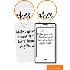 Roaring Spring Paper Products Whitelines 1-Subject Smart Notebook, 8.5" x 11", Graph Ruled, Gray/Silver (17001)