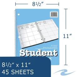 Roaring Spring Paper Products 8.5" x 11" Academic Year Weekly Planner, Light Blue (12145)