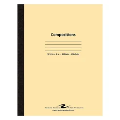 Roaring Spring Paper Products 1-Subject Composition Notebook, 8" x 10.5", Wide Ruled, 48 Sheets, Assorted Color (ROA77501)