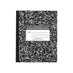 Roaring Spring Paper Products Composition Notebooks, 7" x 8.5", Wide Ruled, 36 Sheets, Black (77332)