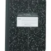 Roaring Spring Paper Products 1-Subject Composition Notebooks, 9.75" x 7.5", Wide Ruled, 60 Sheets, Black (77222)