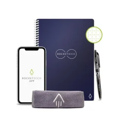 Rocketbook Core Reusable Smart Notebook, 6" x 8.8", Dot-Grid Ruled, 36 Pages, Blue (EVR-E-RC-CDF-FR)