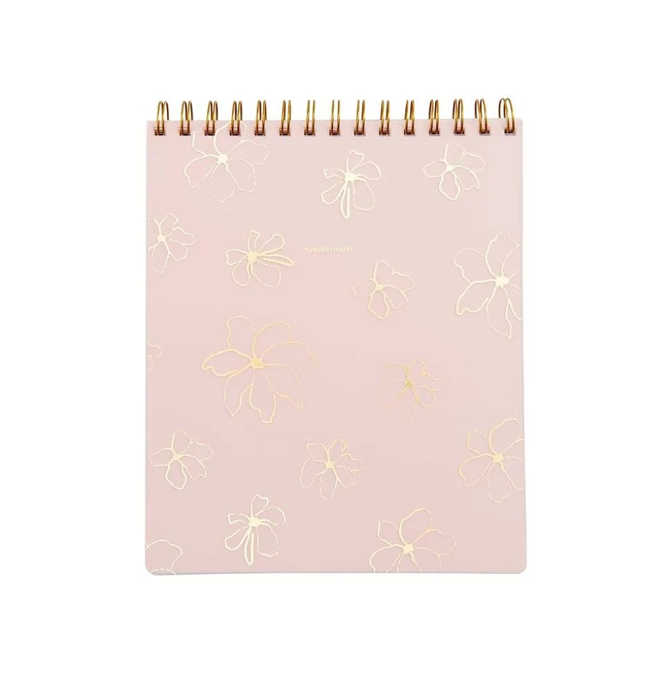 Russell+Hazel Posy Pocket Notebook, 7.5" x 9", College Ruled, 98 Sheets, Pink (56297)
