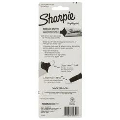 Sharpie Clear View Highlighter, Chisel Tip, Yellow, 3/Pack (1950745/2128217)