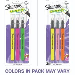 Sharpie Clear View Highlighter, Chisel Tip, Assorted, 3/Pack (1950748/2128214)