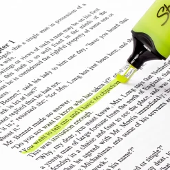 Sharpie Clear View Tank Highlighter, Chisel Tip, Yellow, Dozen (2128227/1897847)