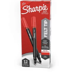 Sharpie Felt Pen, Fine Point, Red Ink, Dozen (1742665)