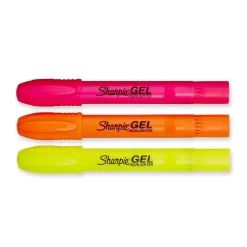 Sharpie Gel Stick Highlighter, Bullet Tip, Assorted Colors, 3/Pack (1780475)