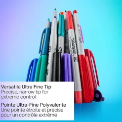 Sharpie Glam Pop Permanent Markers, Ultra Fine Tip, Assorted, 24/Pack (1949558)