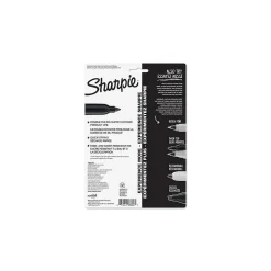 Sharpie Super Permanent Markers, Fine Tip, Black, 6/Pack (33666)