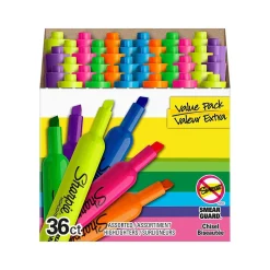 Sharpie Tank Highlighter, Chisel Tip, Assorted, 36/Pack (2133496)