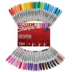 Sharpie The Ultimate Collection Permanent Markers, Assorted Tips, Assorted Colors, 72/Pack (1983254)