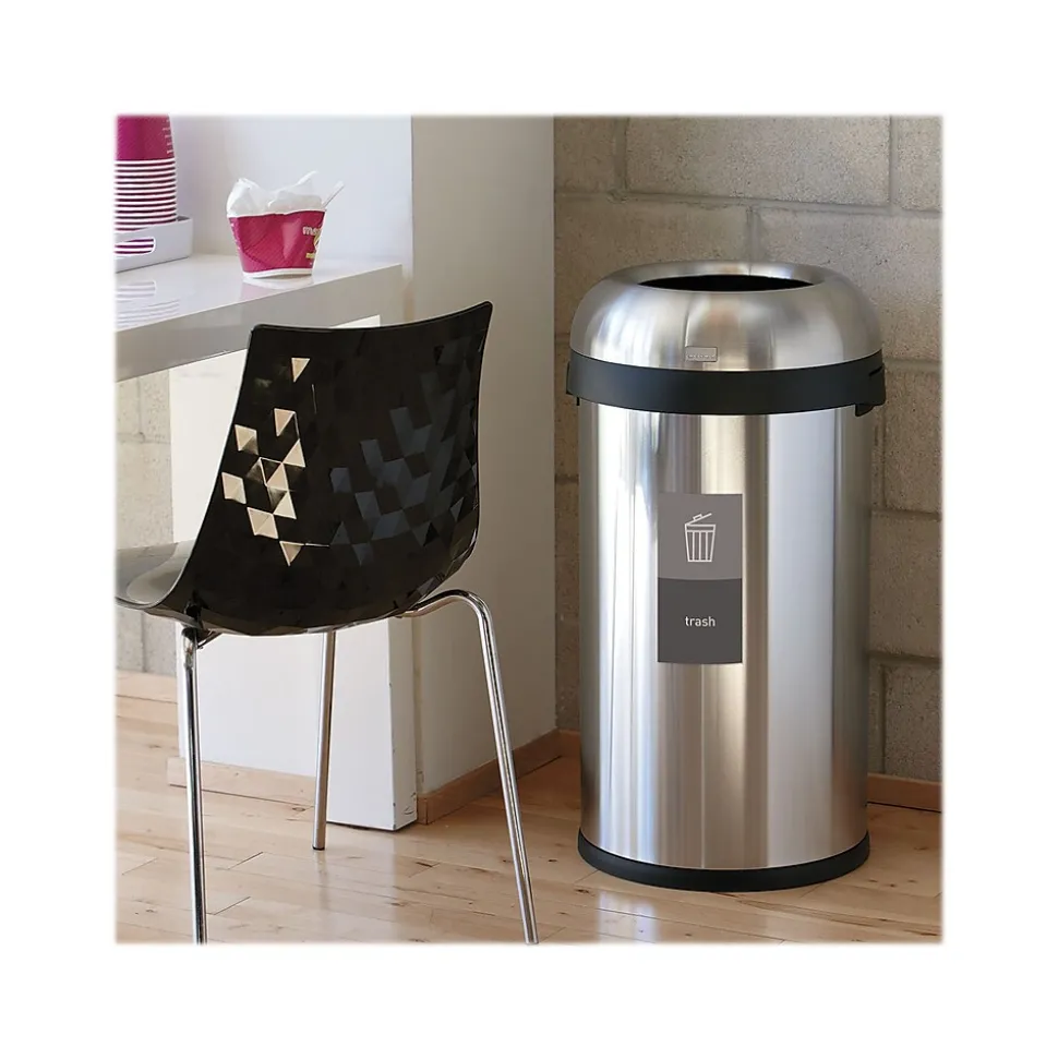 simplehuman Aluminum Magnetic Sorting Label, 8" x 4", Blue/Gray, 2/Pack (KT1172)