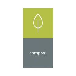 simplehuman Compost Magnetic Sorting Label, 8" x 4", Green/Gray, 2/Pack (KT1176)