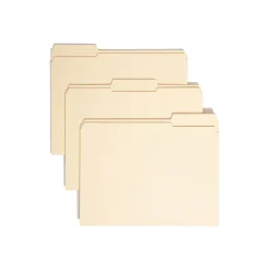 Smead 100% File Folder, Reinforced 1/3-Cut Tab, Letter Size, Manila, 100/Box (10347)