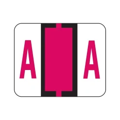Smead BCCR Color Coded Alphabetic Labels, 1" x 1.25", Red, 500/Roll (67071)