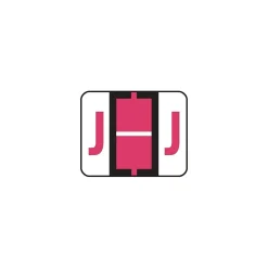 Smead BCCR Labels File Folder Label, J, Red, 500 Labels/Pack (67080)