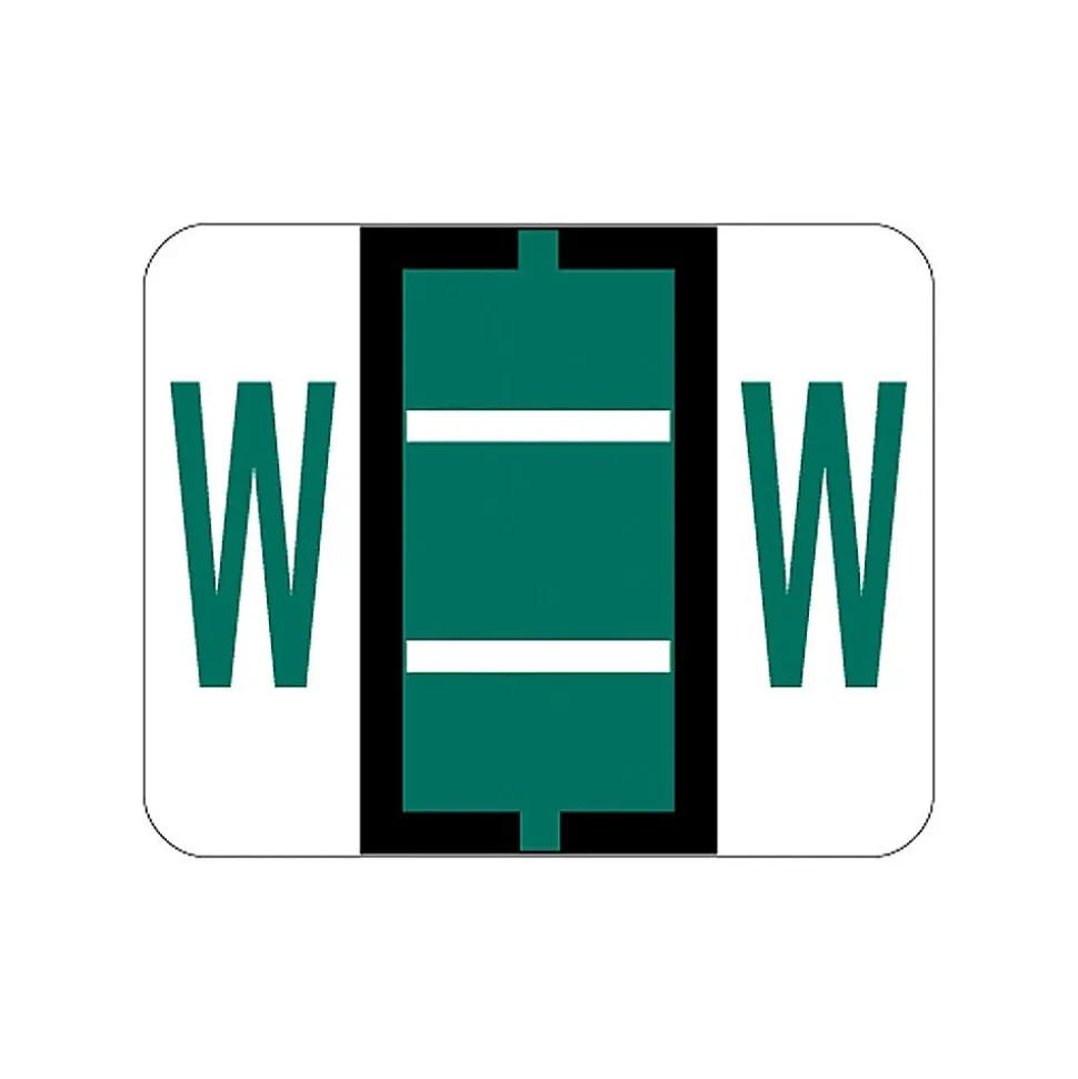 Smead BCCR Labels File Folder Label, W, Dark Green, 500 Labels/Pack (67093)