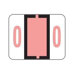 Smead BCCRN Color Coded Numeric Labels, 0, Pink, 500/Roll (67370)