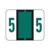 Smead BCCRN Color Coded Numeric Labels, 5, Dark Green, 500/Roll (67375)