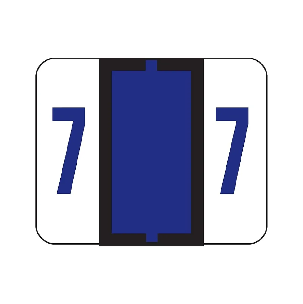 Smead BCCRN Color Coded Numeric Labels, 7, Purple, 500/Roll (67377)