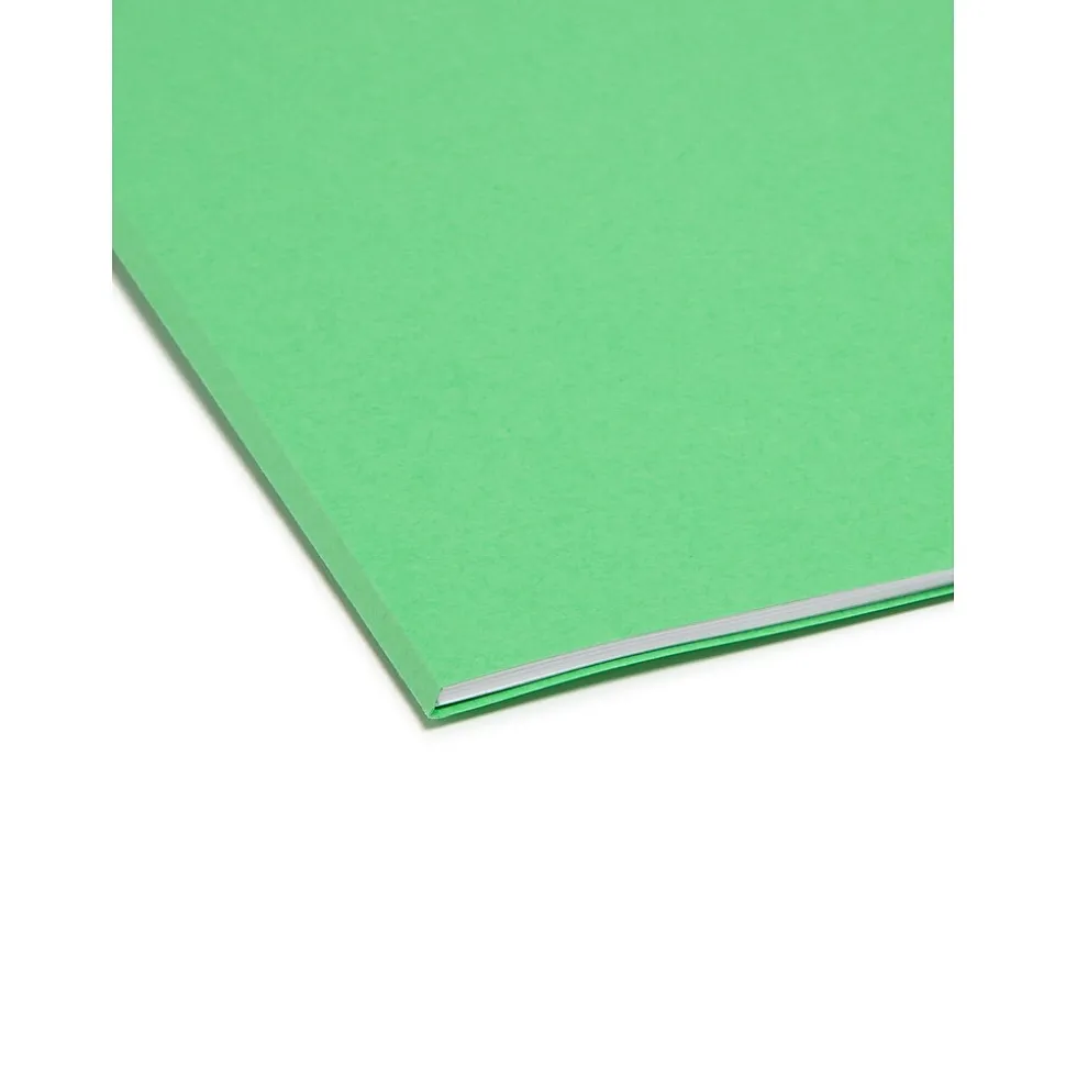 Smead CutLess® File Folder, 3 Tab, Legal Size, Green, 100/Bx (17143)