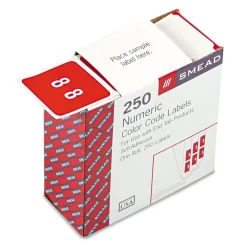 Smead DCC Labels File Folder Label, 8, Red, 250 Labels/Pack (67428)