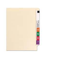 Smead End-Tab File Folders, Reinforced Straight-Cut Tab, 1-1/2" Expansion, Letter Size, Manila, 50/Box (24275)