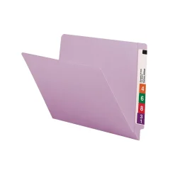 Smead End-Tab File Folders, Shelf-Master Reinforced Straight-Cut Tab, Letter Size, Lavender, 100/Bx (25410)