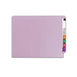 Smead End-Tab File Folders, Shelf-Master Reinforced Straight-Cut Tab, Letter Size, Lavender, 100/Bx (25410)