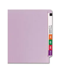 Smead End-Tab File Folders, Shelf-Master Reinforced Straight-Cut Tab, Letter Size, Lavender, 100/Bx (25410)