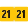 Smead ETYJ 2021 Color-Coded Year Label, 0.75”H x 1.5" W, Black on Yellow, 500 Labels/Roll (68321)