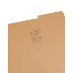 Smead File Folder, 2/5 Cut Tab, Letter Size, Kraft, 100/Box (10786)
