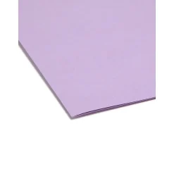 Smead File Folder, 3 Tab, Letter Size, Lavender, 100/Box (12434)