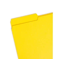 Smead File Folder, 3 Tab, Legal Size, Yellow, 100/Box (17943)