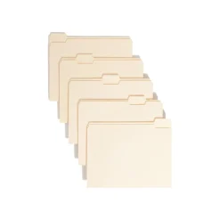 Smead File Folder, 1/5-Cut Tab, Letter Size, Manila, 100/Bx (10350)