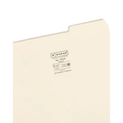 Smead File Folder, Letter, 1/3-Cut Tab Right Position, Letter Size, Manila, 100/Box (10333)