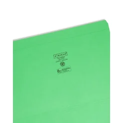 Smead File Folder, Reinforced Straight-Cut Tab, Legal Size, Green, 100/Box (17110)