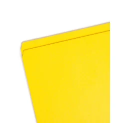 Smead File Folder, Reinforced Straight-Cut Tab, Legal Size, Yellow, 100 per Box (17910)