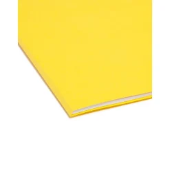 Smead File Folder, Reinforced Straight-Cut Tab, Legal Size, Yellow, 100 per Box (17910)