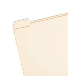 Smead File Folder, Reinforced 1/5-Cut Tab, Letter Size, Manila, 100/Box (10356)