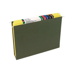 Smead File Folder, Reinforced Straight-Cut Tab, Letter Size, Yellow, 100 per Box (12910)