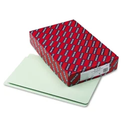 Smead File Folder, Straight Cut, Legal Size, Gray/Green, 25/BX (29210)