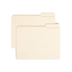 Smead File Folders, Reinforced 1/3-Cut Tab Right Position, Letter Size, Manila, 100/Box (10337)
