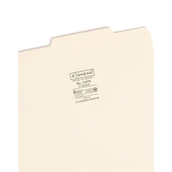 Smead File Folders, Reinforced 2/5-Cut Tab, Letter Size, Manila, 100/Box (10376)