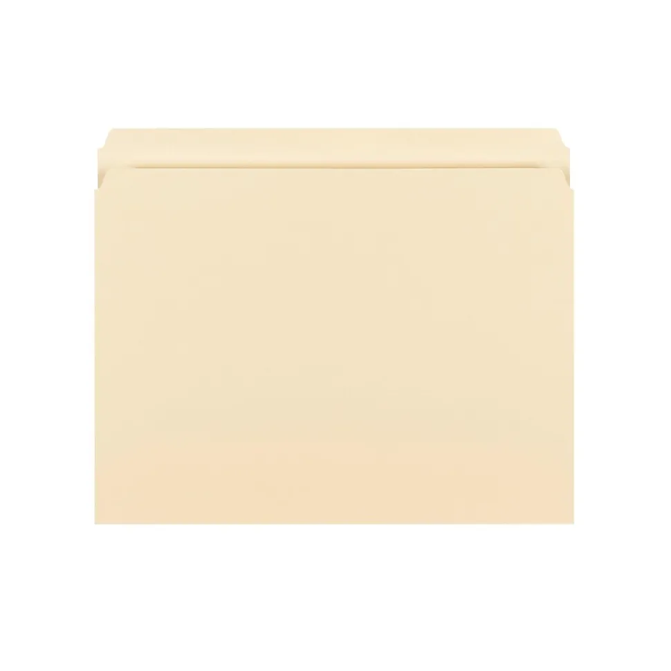 Smead File Folders, Straight-Cut Tab, Letter Size, Manila, 100/Box (10300)