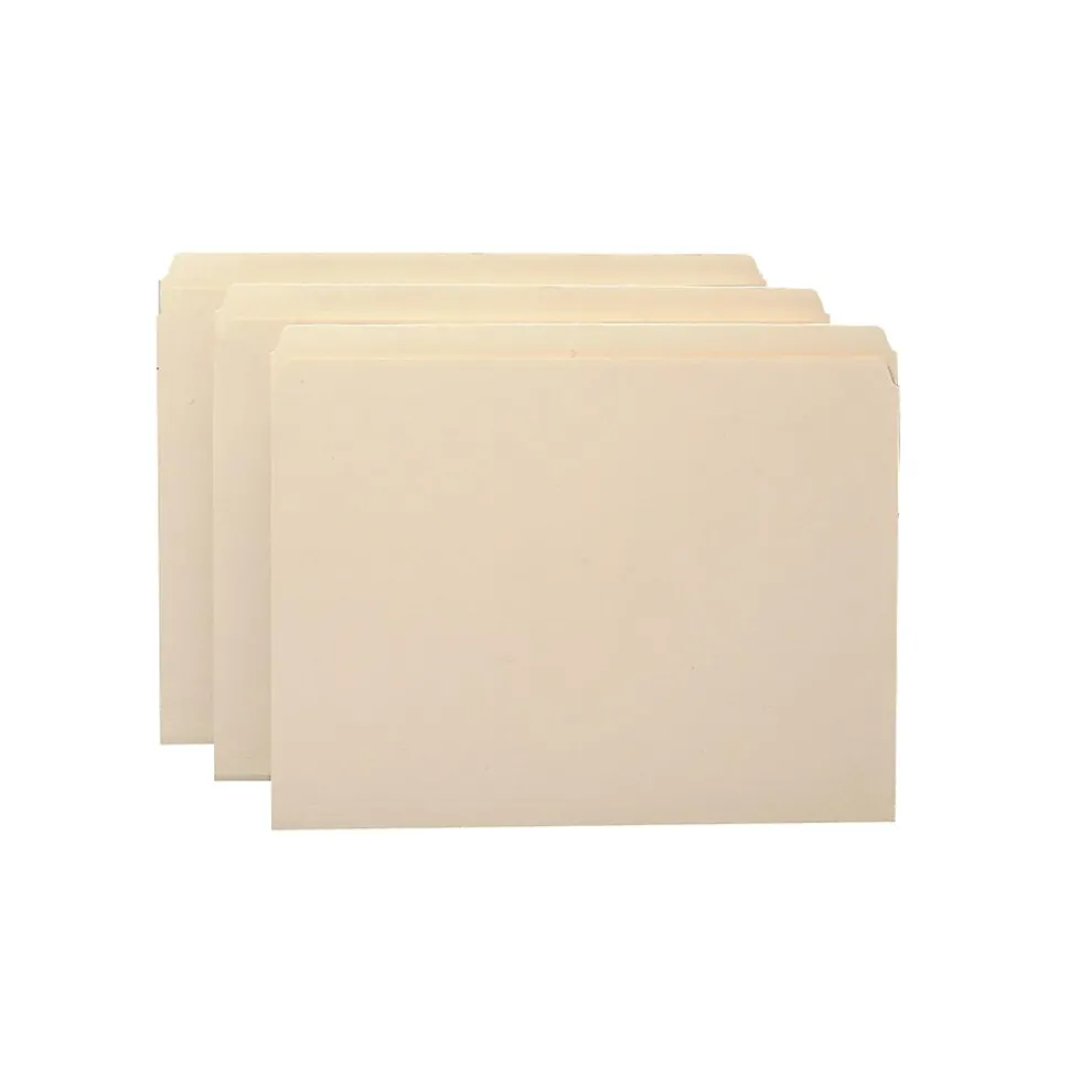Smead File Folders, Straight-Cut Tab, Letter Size, Manila, 100/Box (10300)